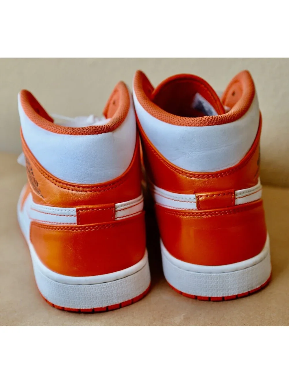 Size 10 - Air Jordan 1 SE Mid Electro Orange Mens